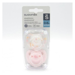 Suavinex Chupete Silicona Anatomico 0-6M 2 U