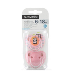 Suavinex Chupete Silicona Anatomico 6-18M 2 U